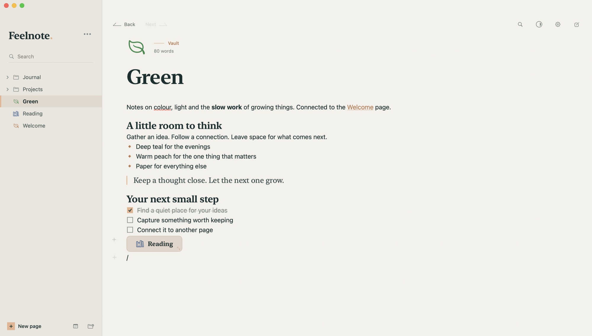 The same page in light mode.